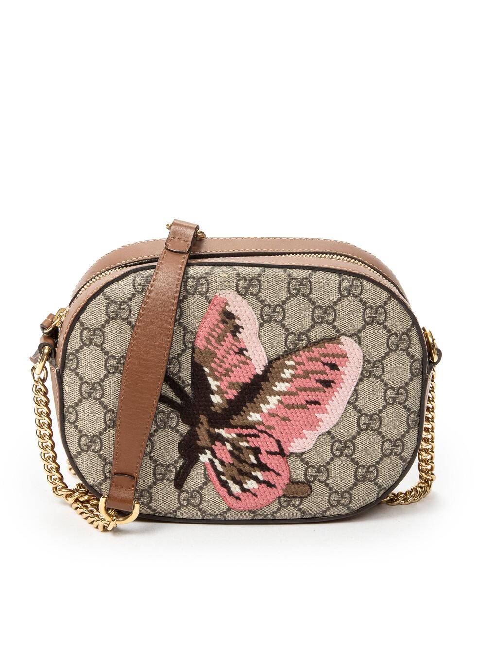 Gucci Chain Crossbody Bag Embroidered #371874G10B